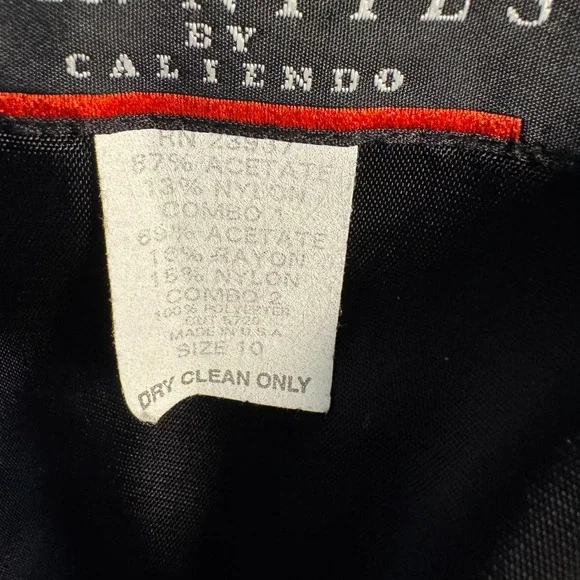 J.R. Nites Size 10 Black Velvet Bodice Dress 90s Minimal Midi Formal - Picture 4 of 8